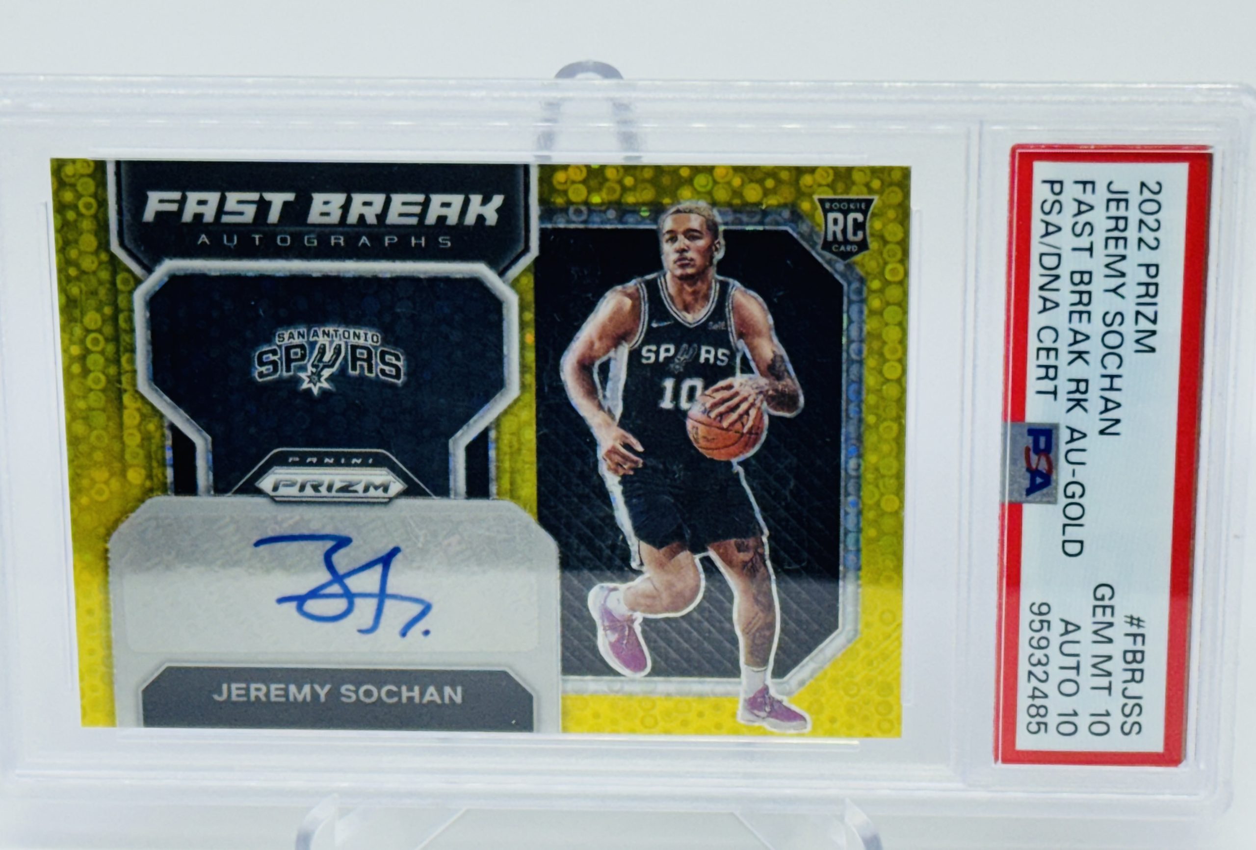 Jeremy Sochan Auto RC 09/10 PSA 10 - Sports Cards